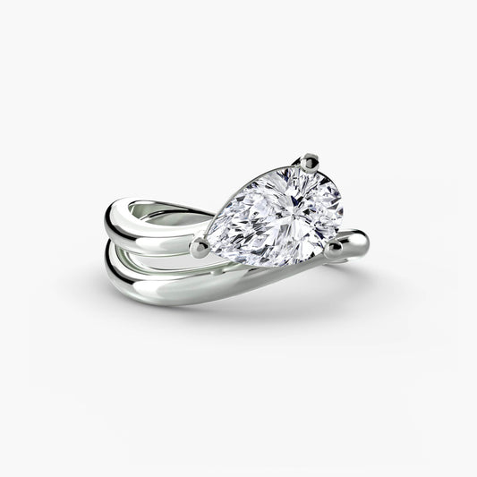 Anello solitario onda 2