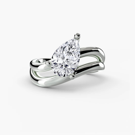 Anello solitario onda 3