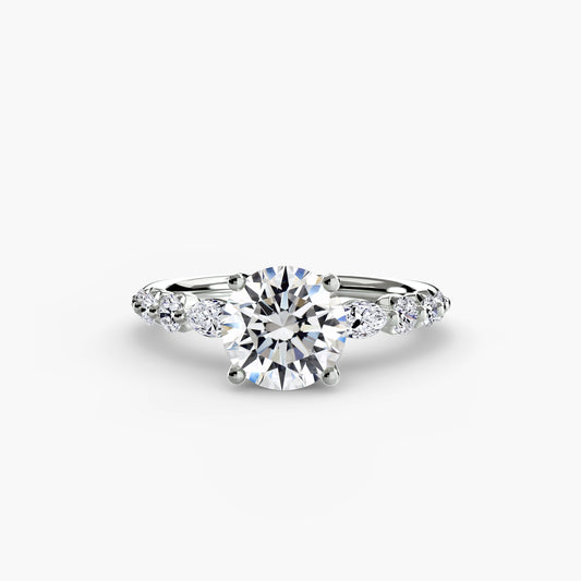 Anello solitario con diamanti