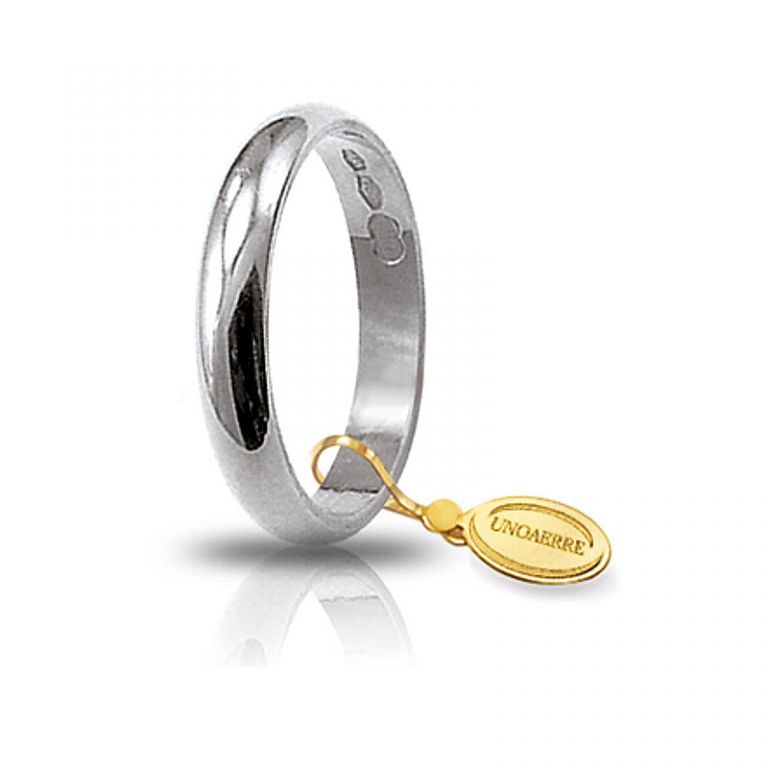 Wedding ring UNOAERRE classic white gold 18k 3 grams