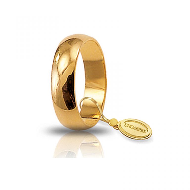 Wedding ring UNOAERRE mantovana classic yellow gold 18k 6 grams UNOAERRE