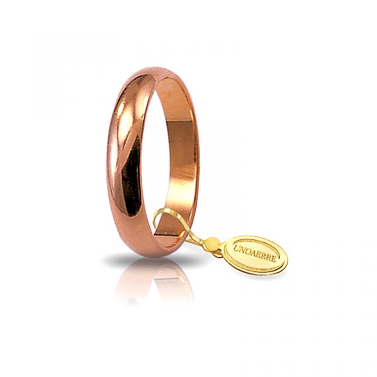 Wedding ring UNOAERRE classic pink gold 18k 5 grams