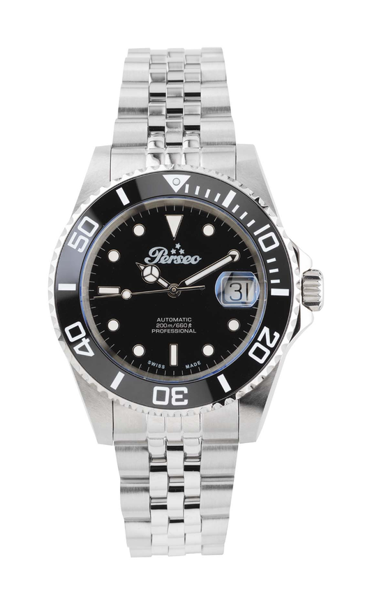 Ref. 2111J.01 – Perseo Subaquatic 40 Men's Watch, Black