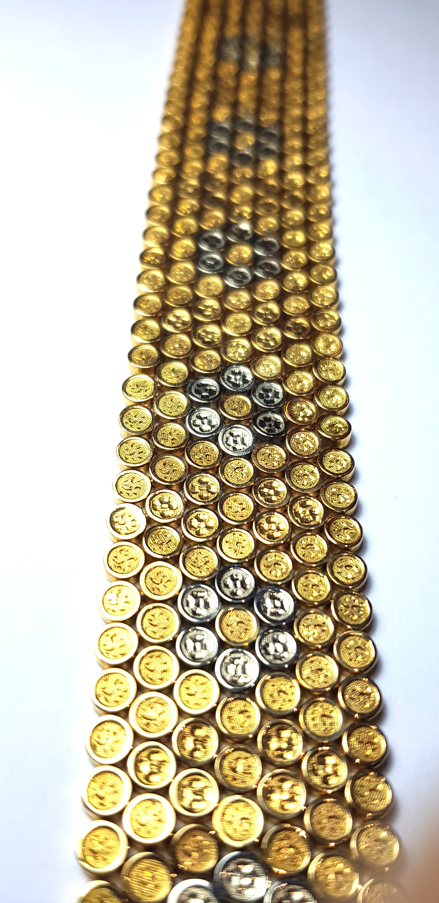 Bracciale vintage anni '50 in oro giallo e bianco 18k