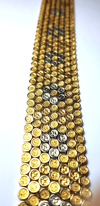 Bracciale vintage anni '50 in oro giallo e bianco 18k