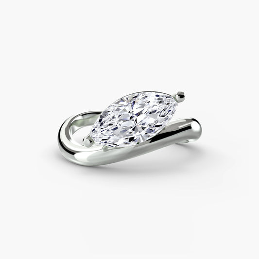 Anello solitario onda 1
