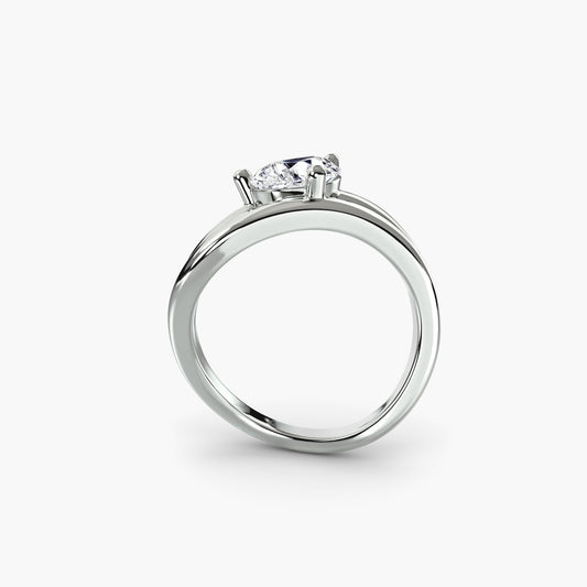 Anello solitario onda 3