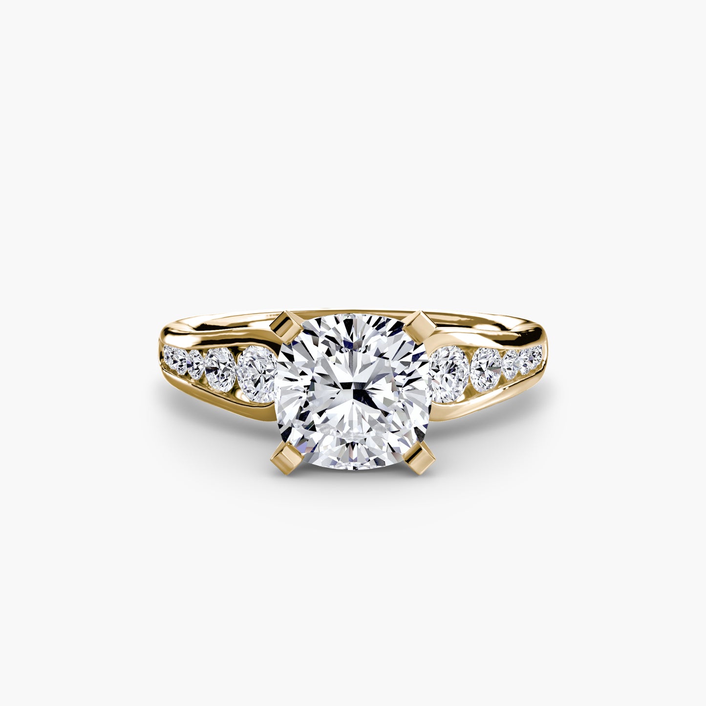 Anello solitario con pavè 2