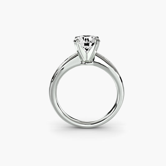 Anello solitario con pavè 2