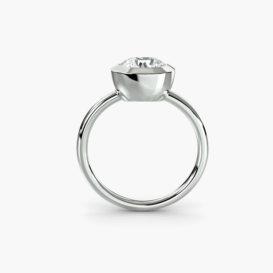 Anello solitario montatura a castone