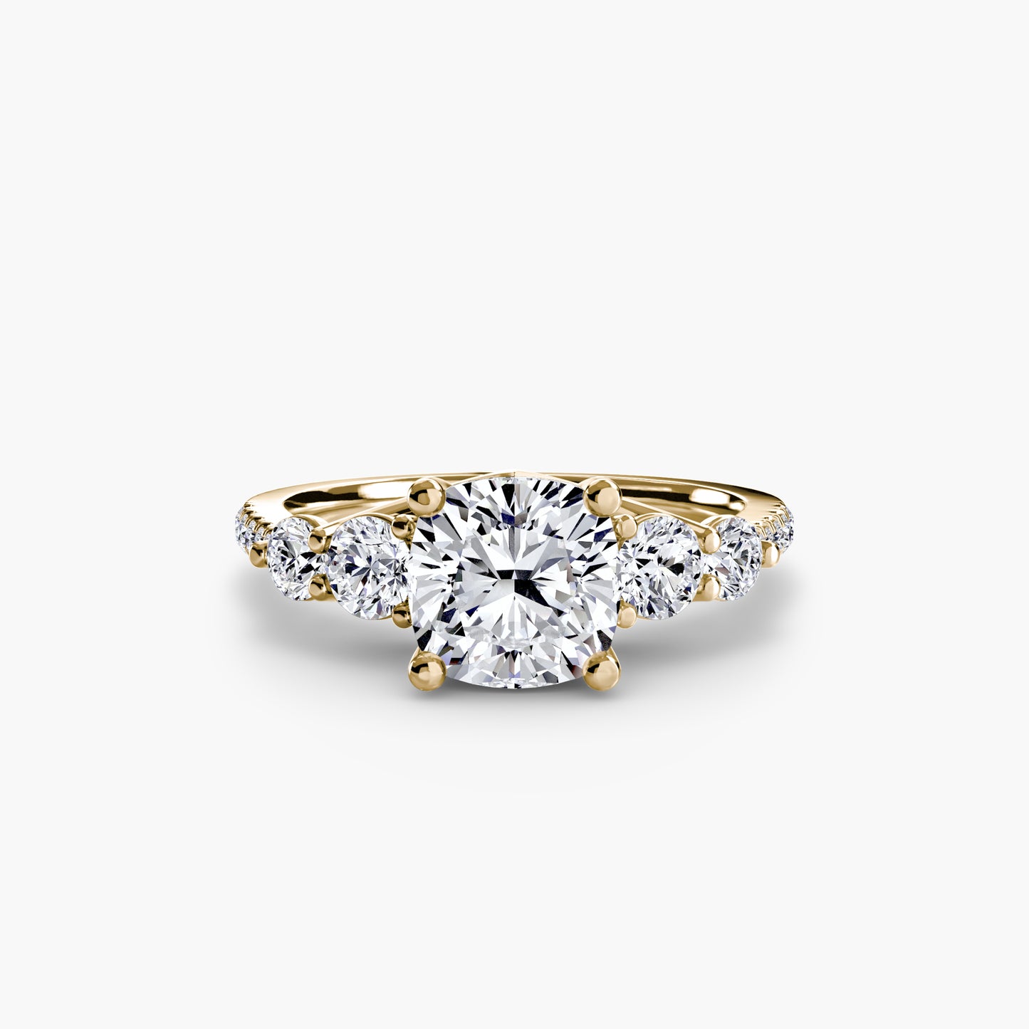 Anello solitario diamanti degradeè sul gambo