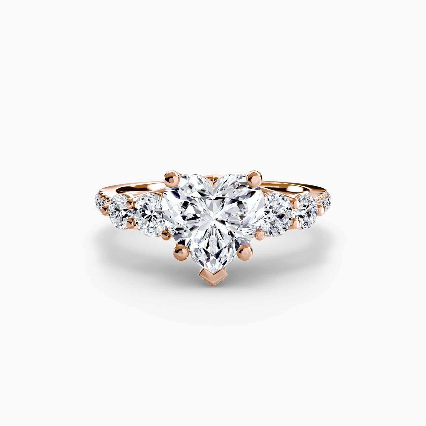 Anello solitario diamanti degradeè sul gambo