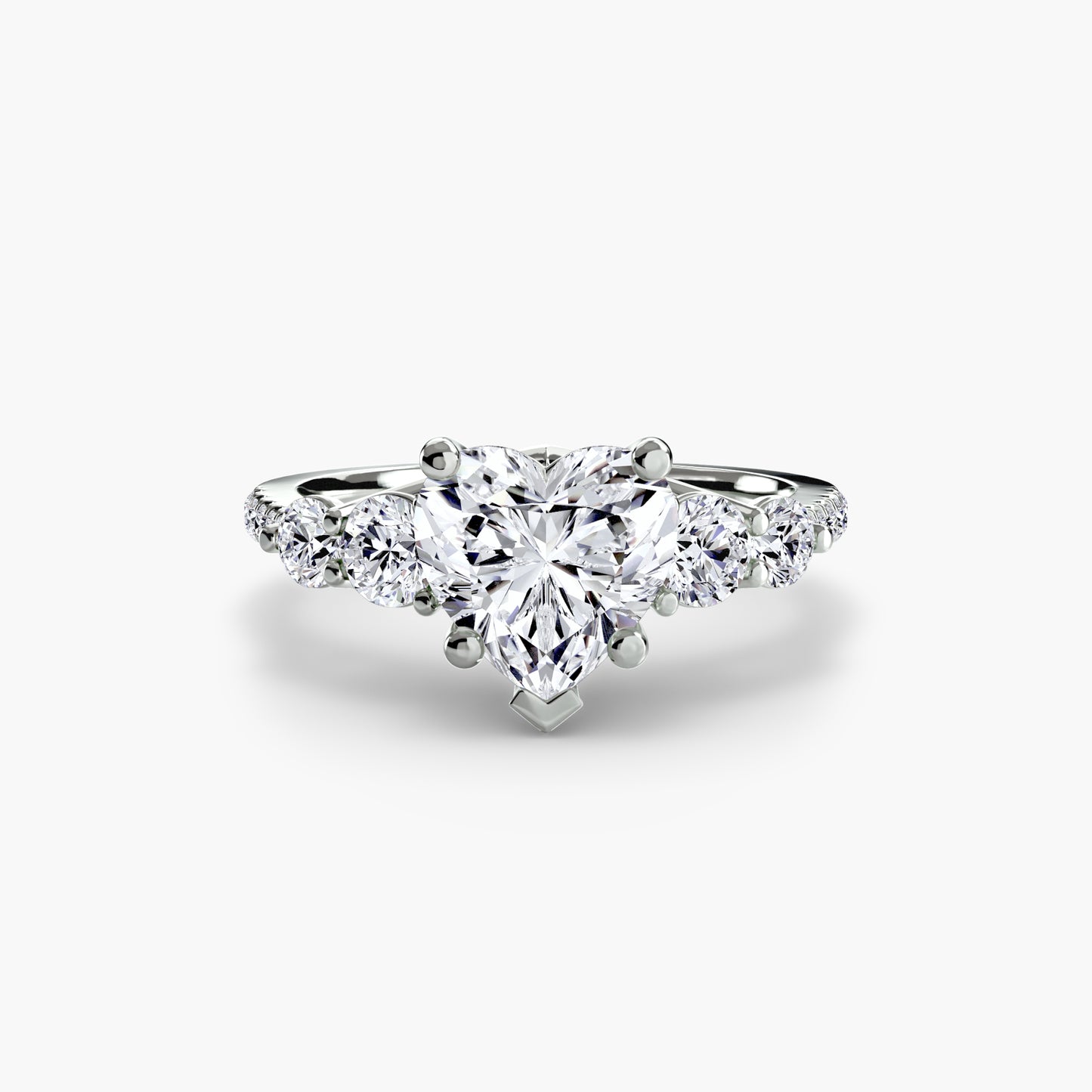 Anello solitario diamanti degradeè sul gambo