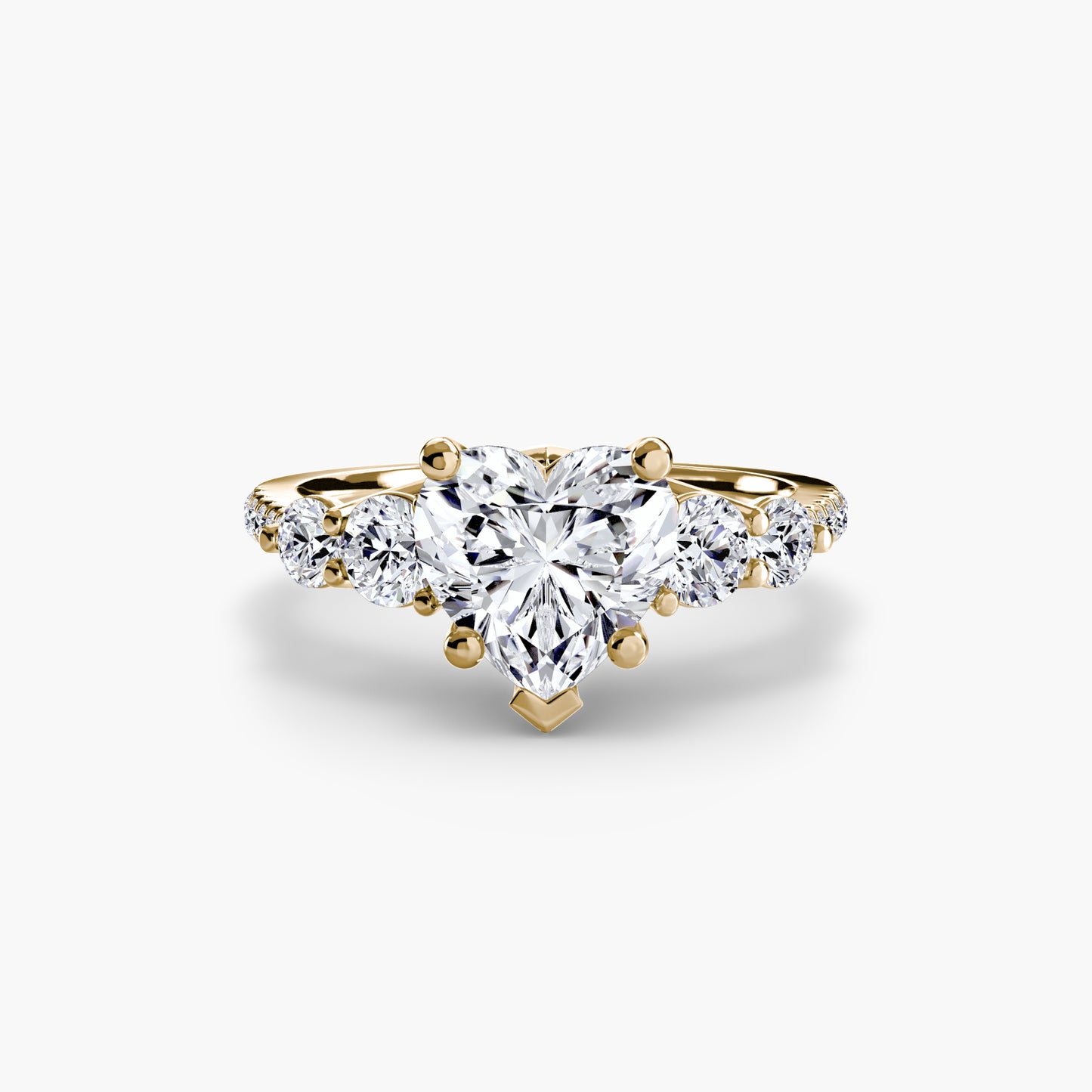 Anello solitario diamanti degradeè sul gambo