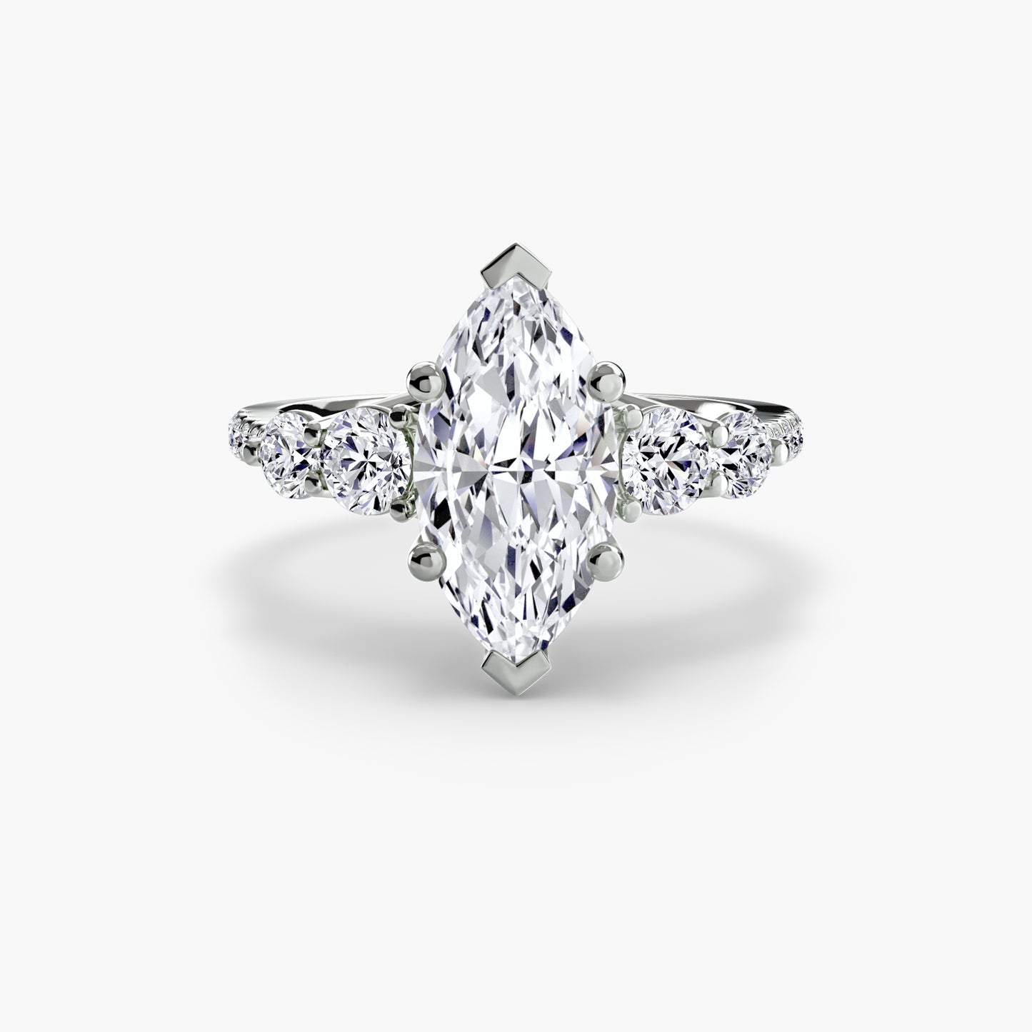 Anello solitario diamanti degradeè sul gambo