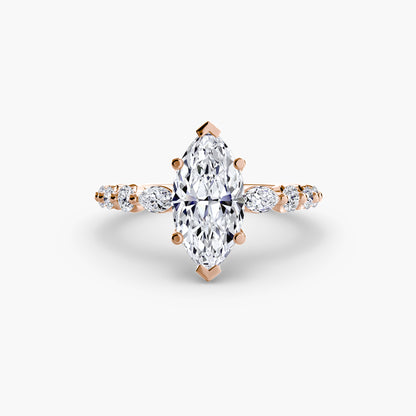 Anello solitario con diamanti