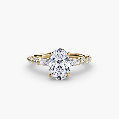 Anello solitario con diamanti