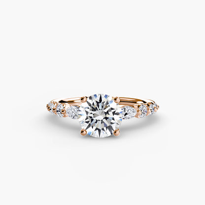 Anello solitario con diamanti