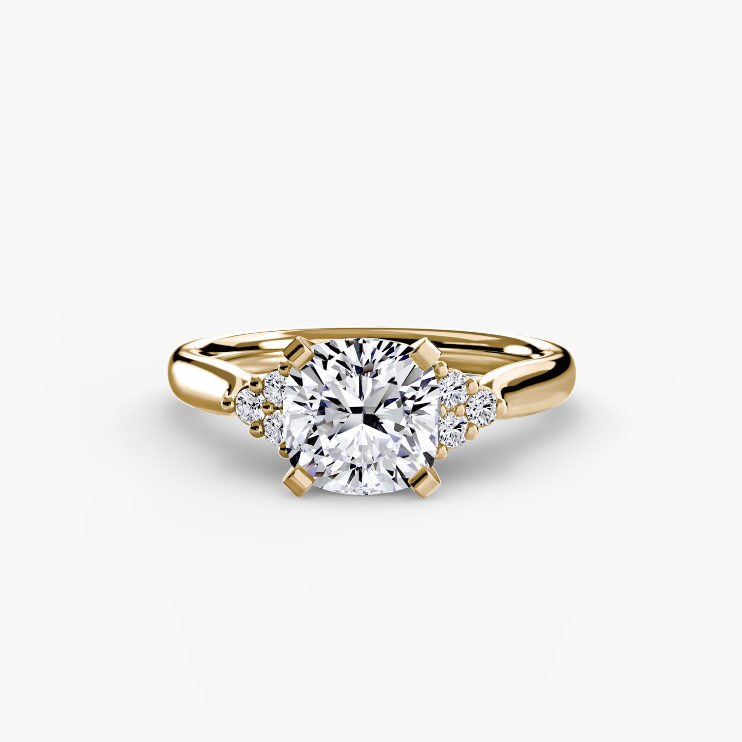 Solitaire with Cluster Shoulders 2