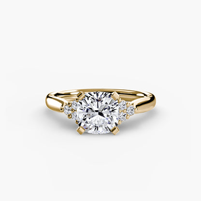 Solitaire with Cluster Shoulders 2