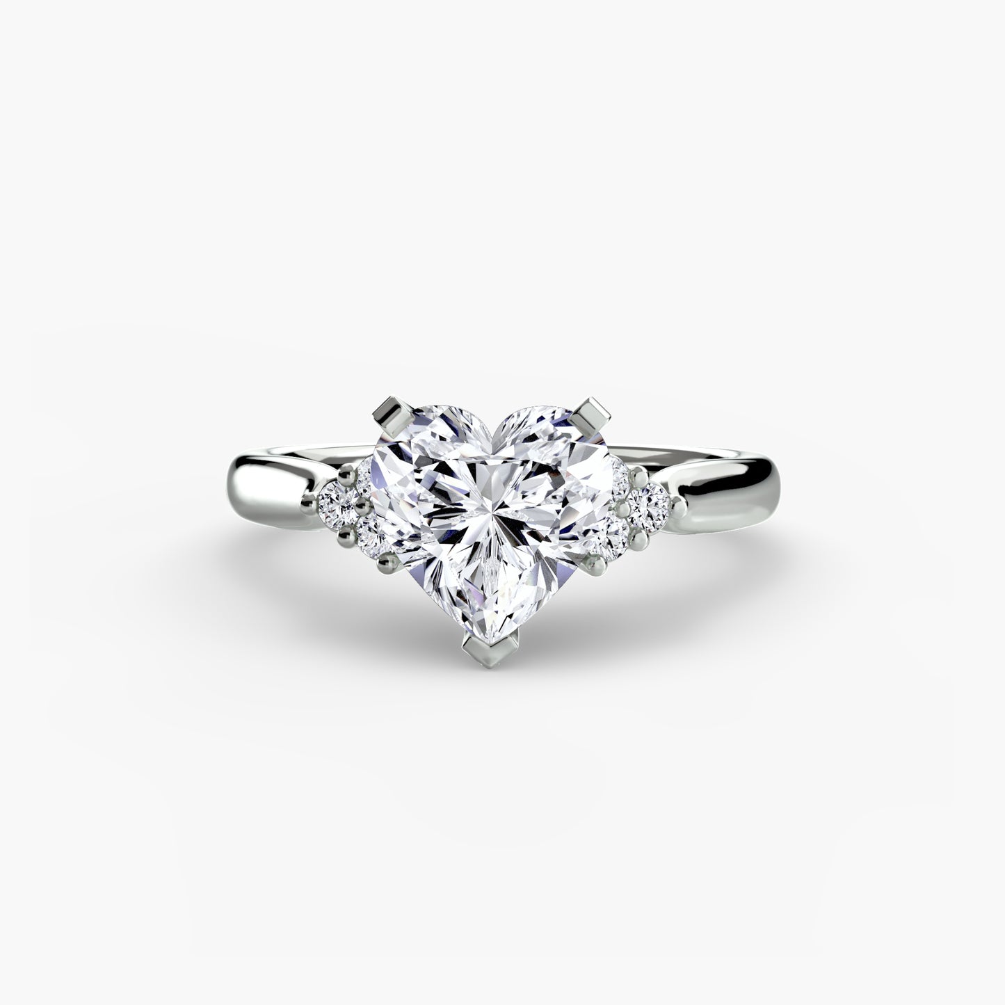 Solitaire with Cluster Shoulders 2