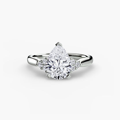 Solitaire with Cluster Shoulders 2