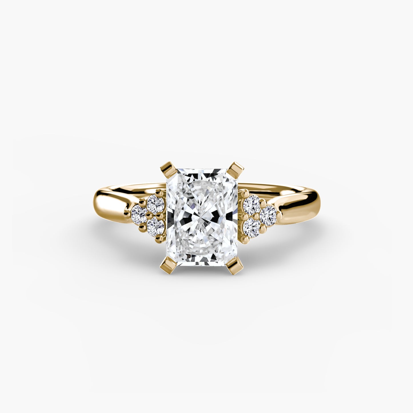 Solitaire with Cluster Shoulders 2