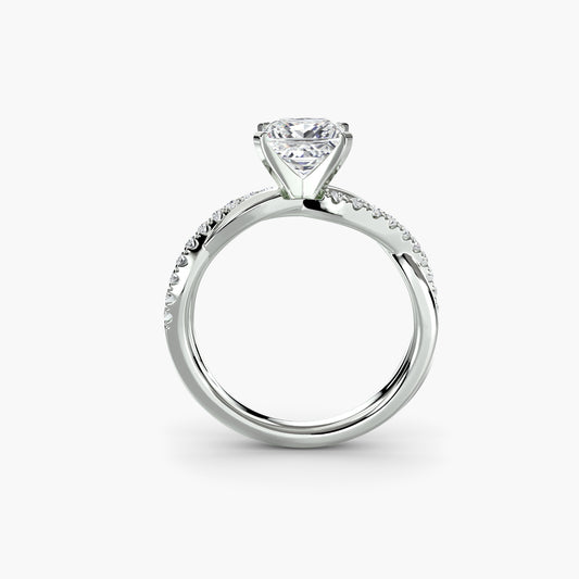 Anello twist con pavè