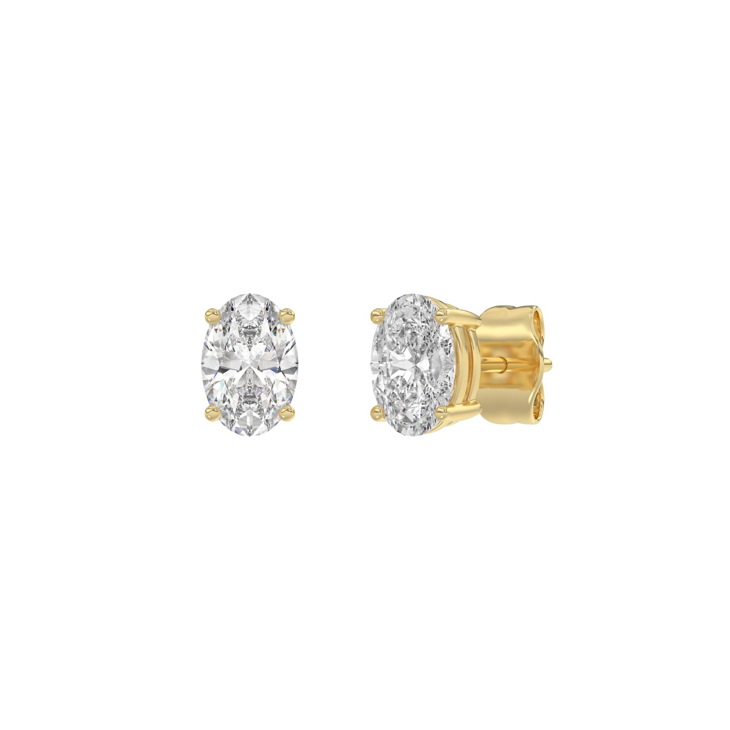 14K Yellow Gold, angled view