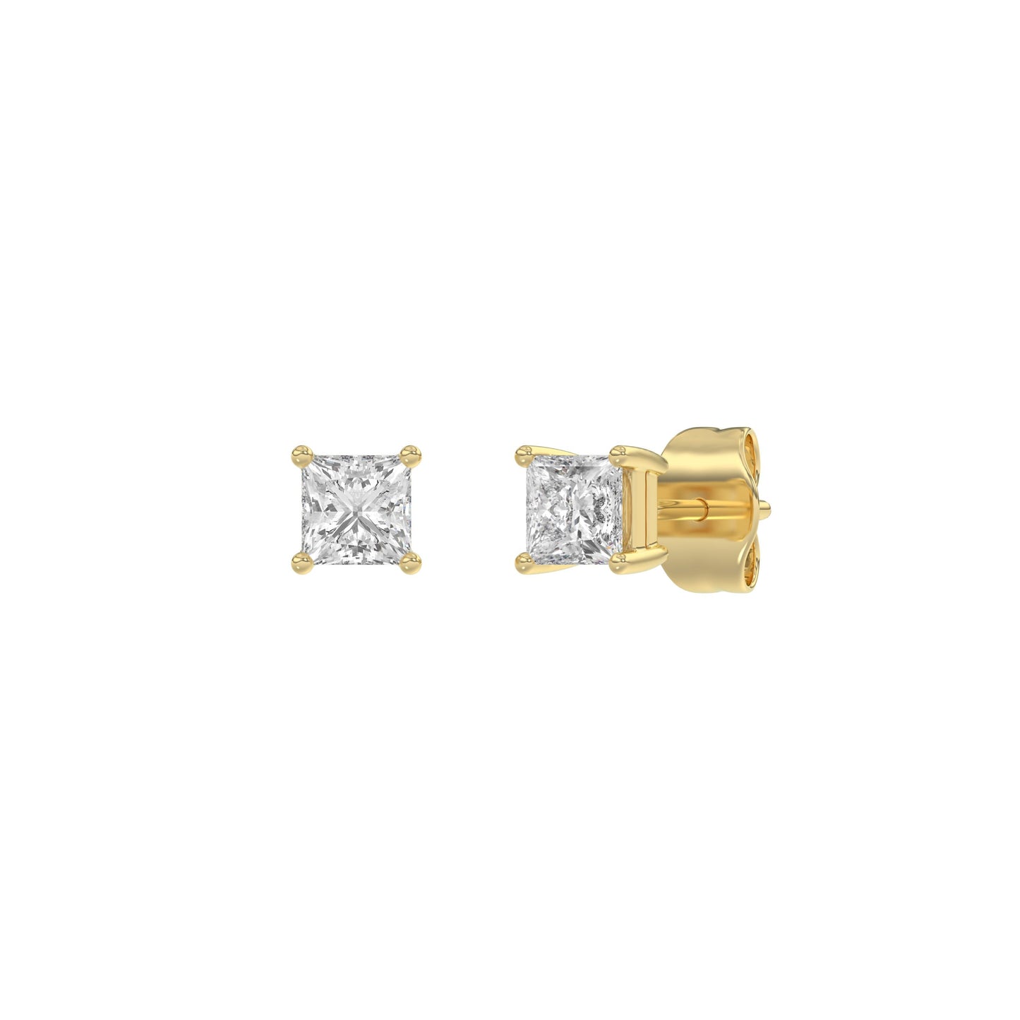 14K Yellow Gold, angled view
