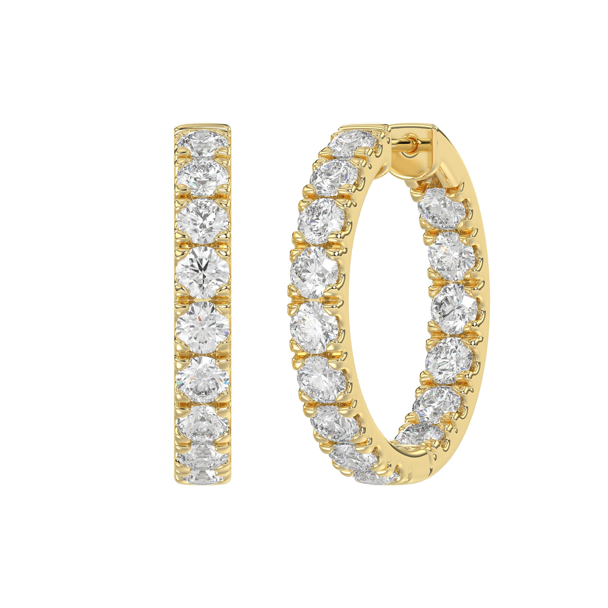 14K Yellow Gold, angled view