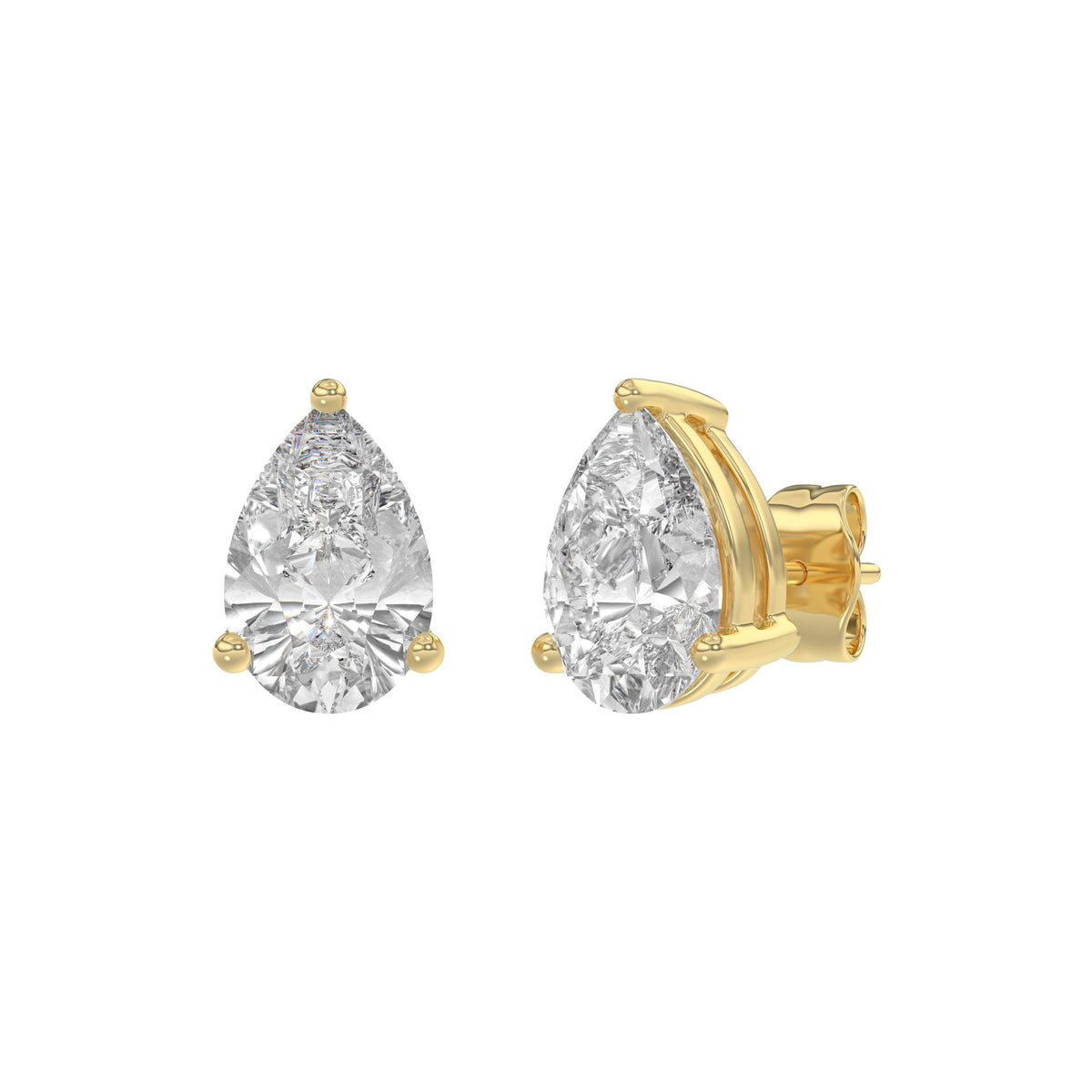 14K Yellow Gold, angled view