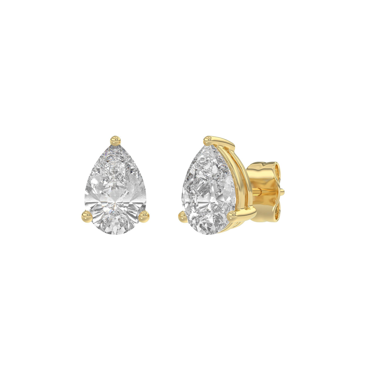 14K Yellow Gold, angled view