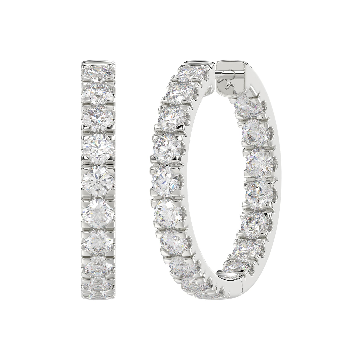 14K White Gold, angled view