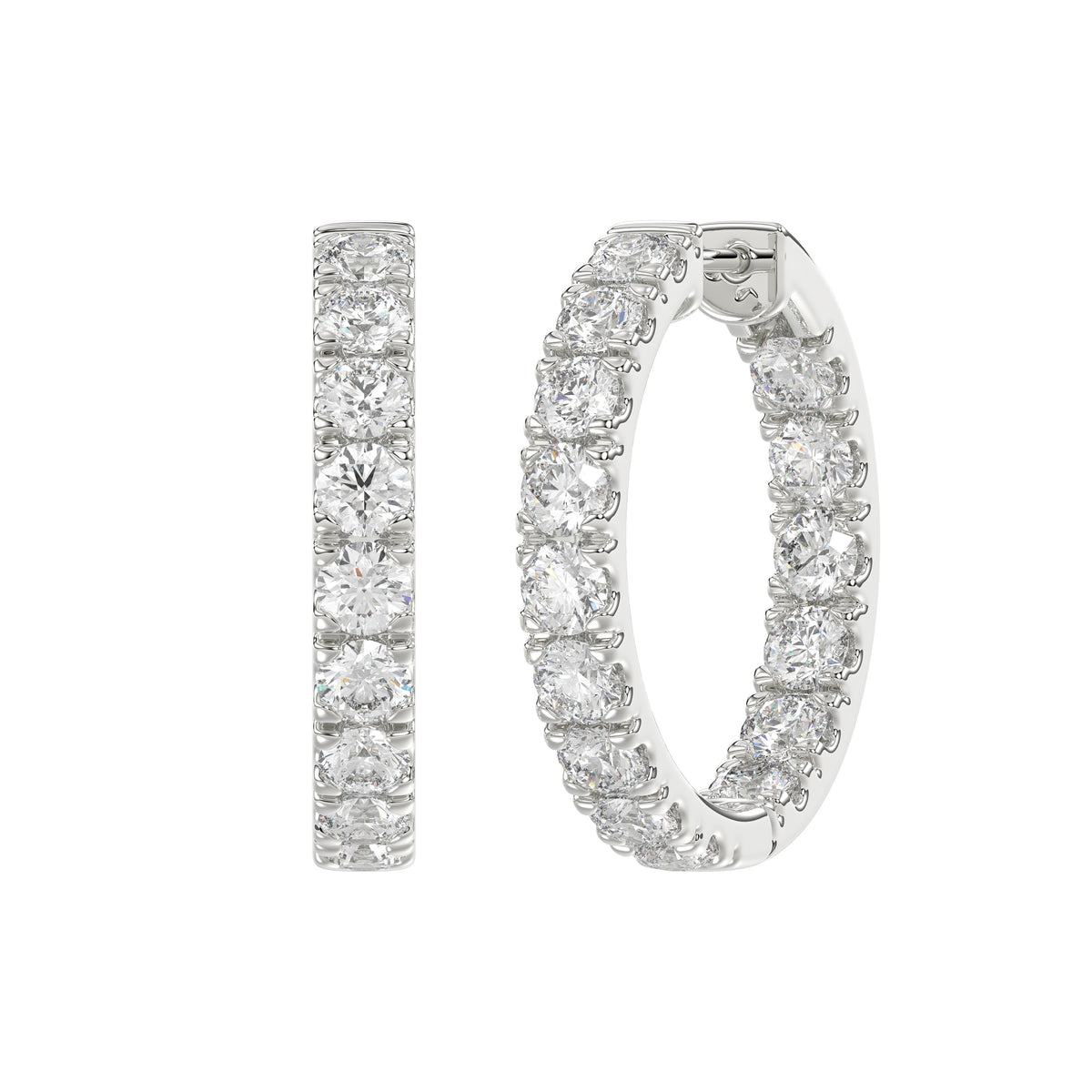14K White Gold, angled view