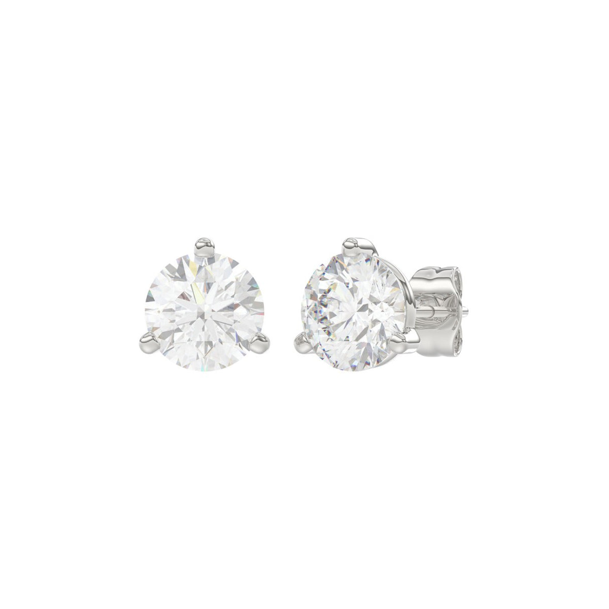 18K White Gold, angled view