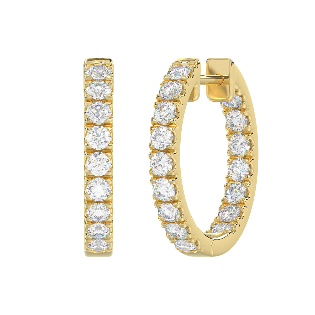 14K Yellow Gold, angled view