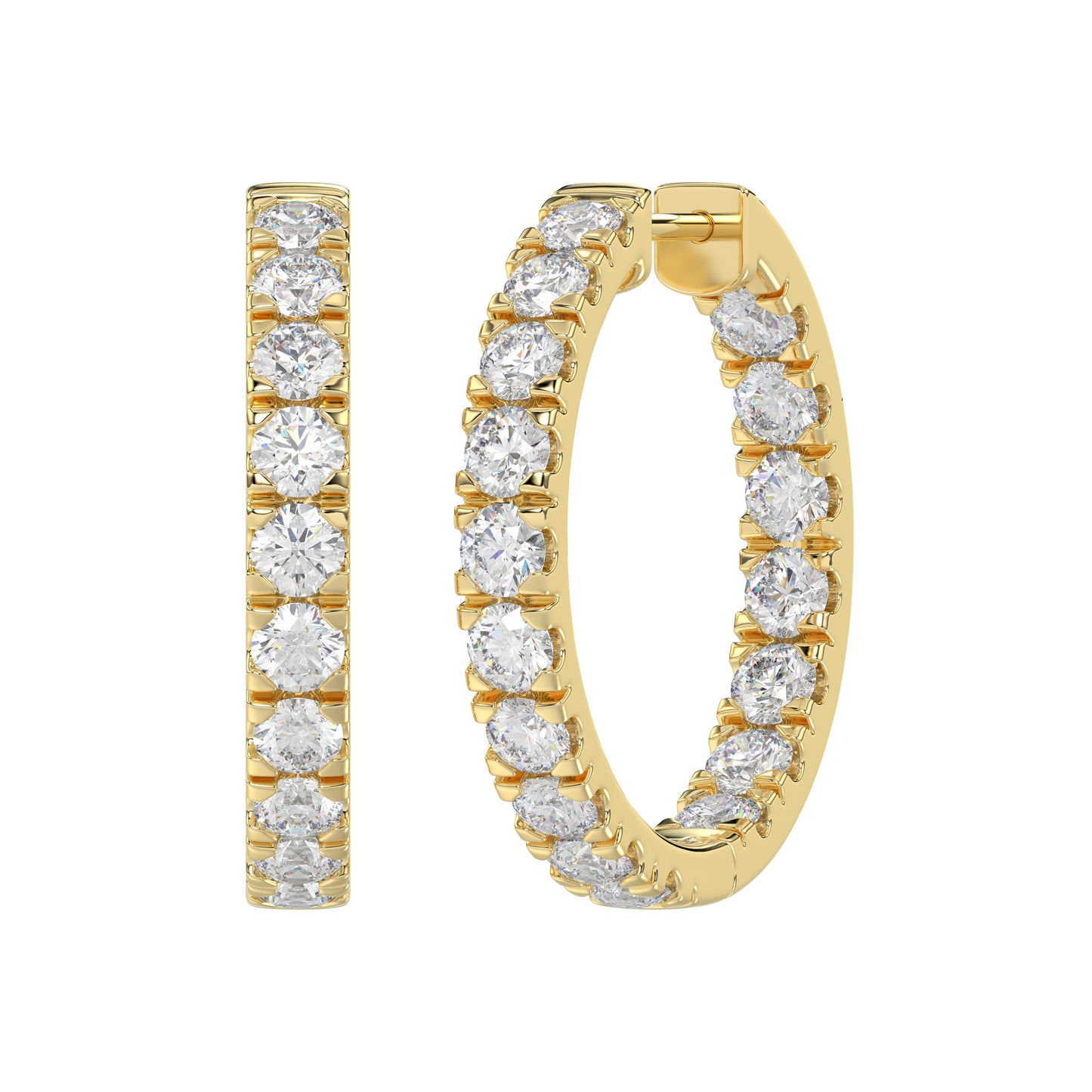14K Yellow Gold, angled view