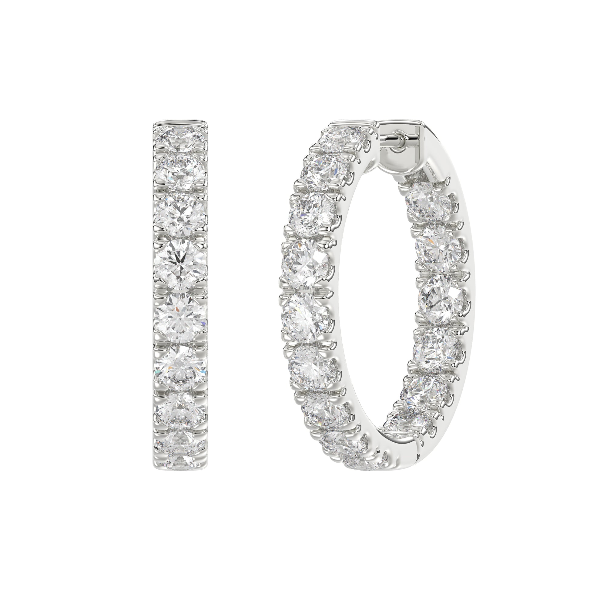 14K White Gold, angled view