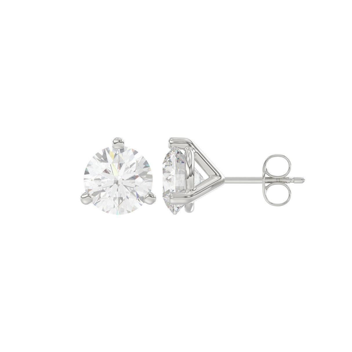 14K White Gold, flat view