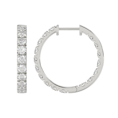 14K White Gold, flat view