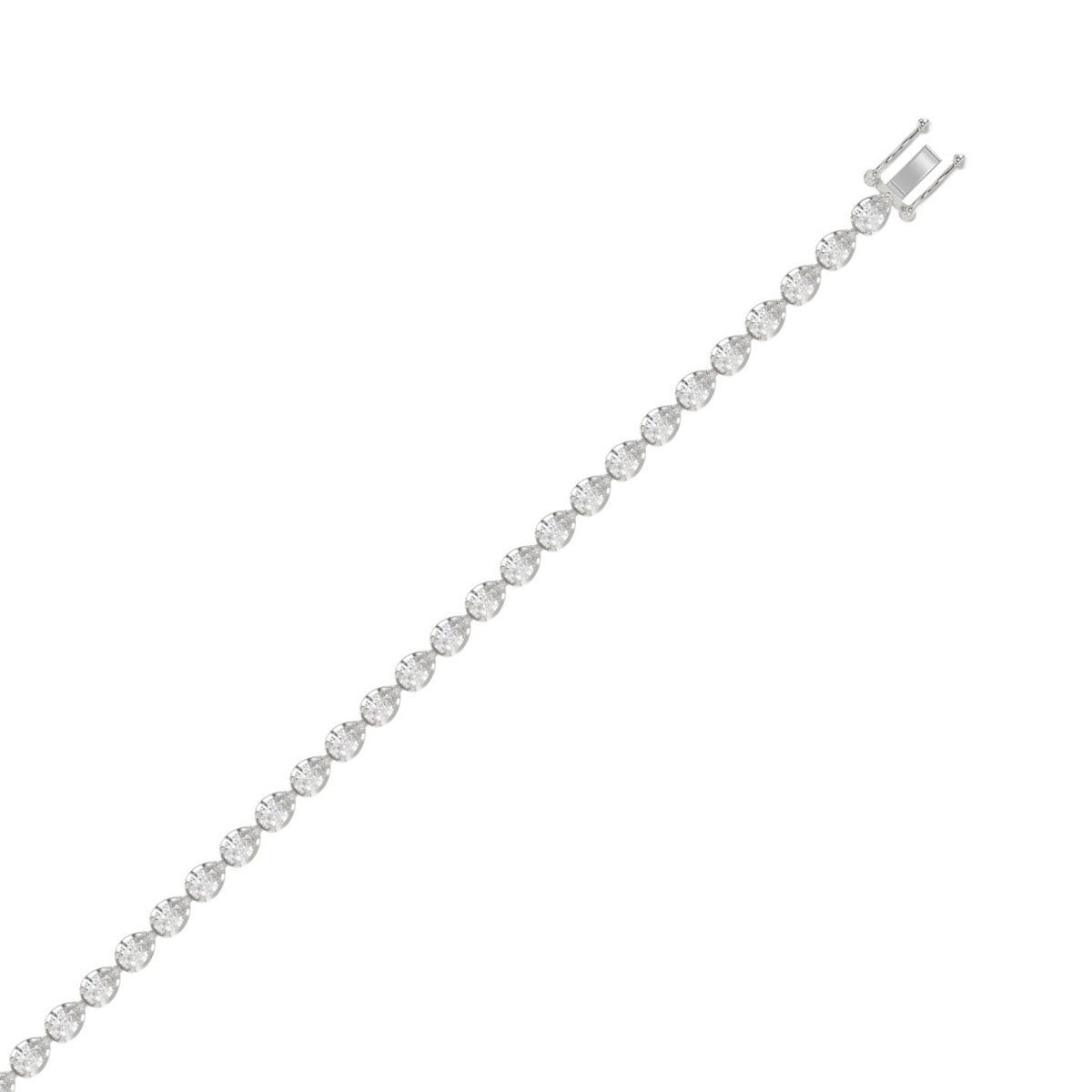 14K White Gold, flat view