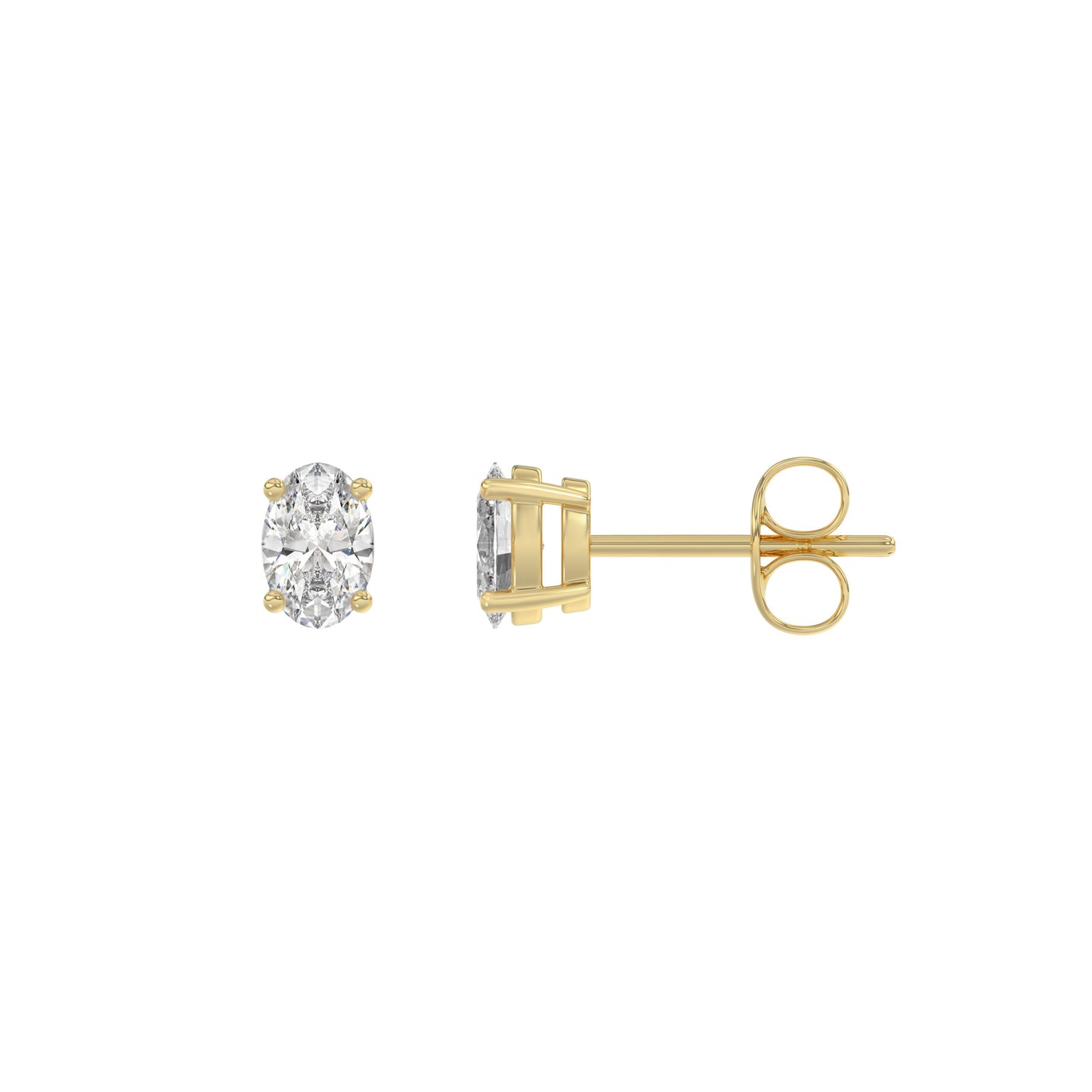 14K Yellow Gold, flat view