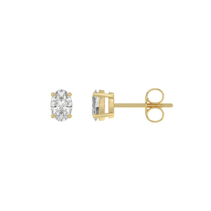 14K Yellow Gold, flat view