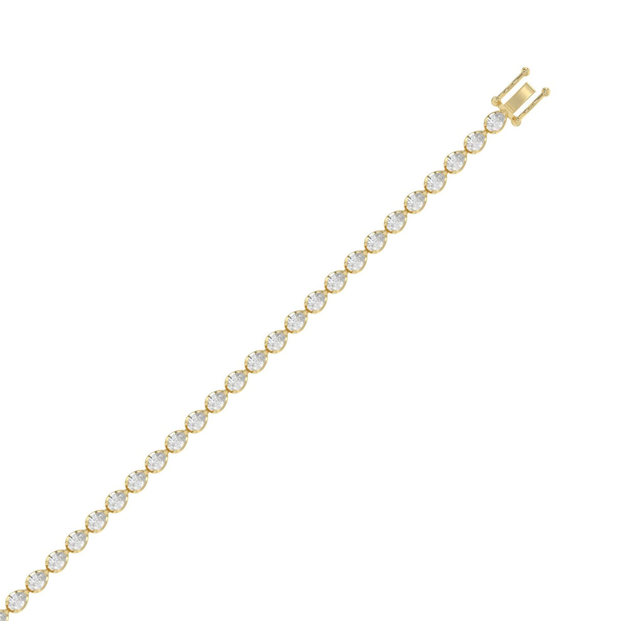 14K Yellow Gold, flat view
