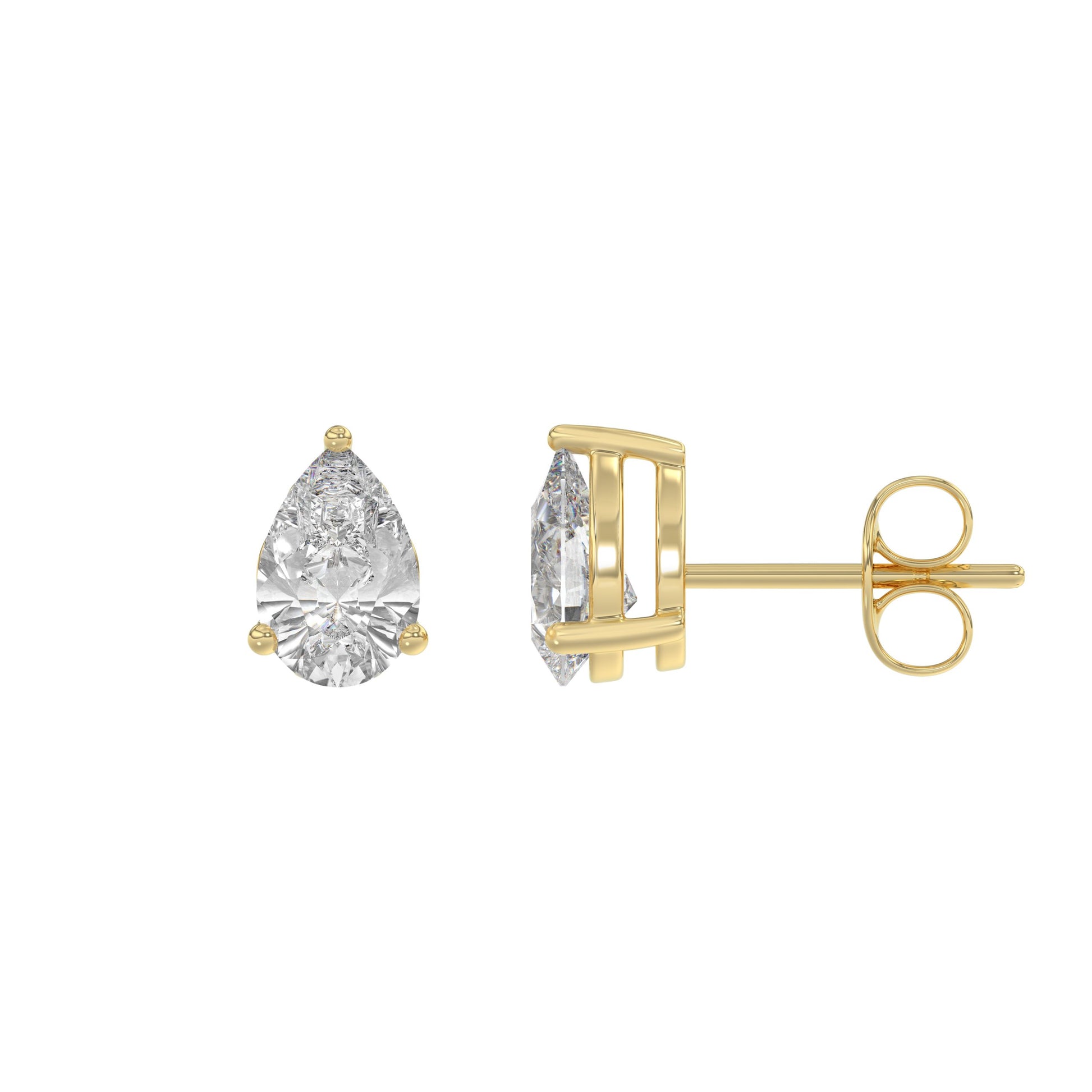 14K Yellow Gold, flat view