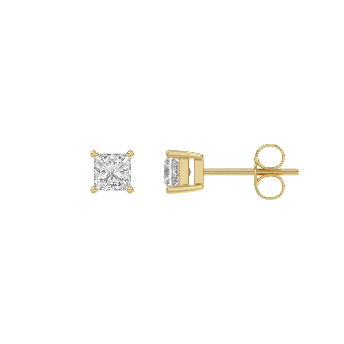 14K Yellow Gold, flat view