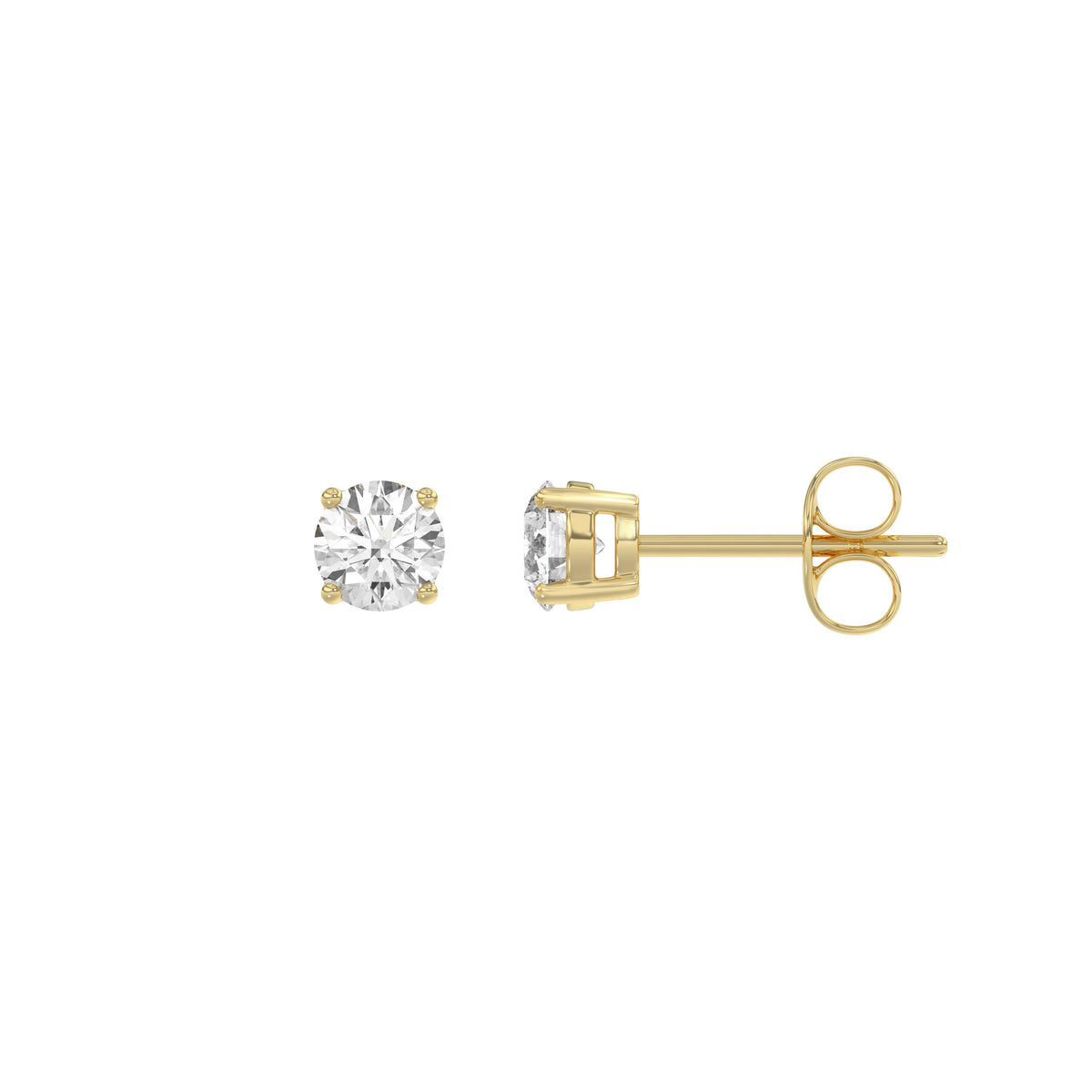 14K Yellow Gold, flat view