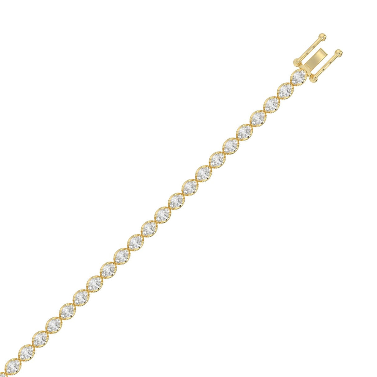 14K Yellow Gold, flat view