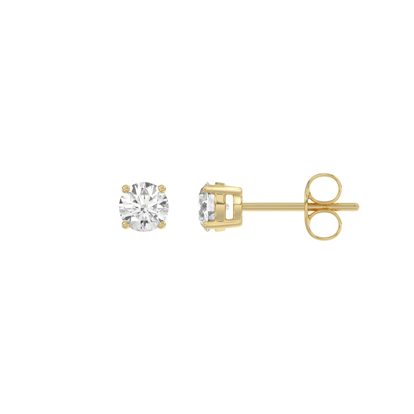 14K Yellow Gold, flat view